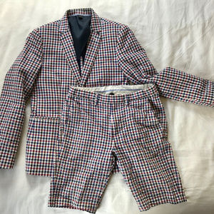 Boy's Crewcuts Plaid Suit Jacket & Shorts - Sz 12
